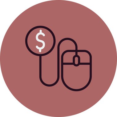  Fare tıklama simgesi vektör illüstrasyonu