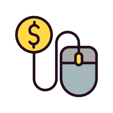  Fare tıklama simgesi vektör illüstrasyonu