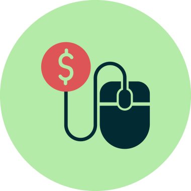  Fare tıklama simgesi vektör illüstrasyonu