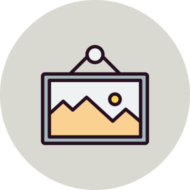 resim simgesi vektör illüstrasyonu