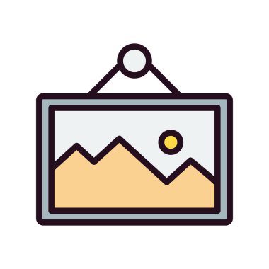 resim simgesi vektör illüstrasyonu