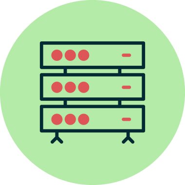 data sunucusu basit simge, vektör illüstrasyonu