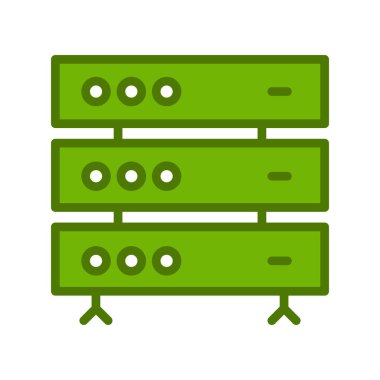 data sunucusu basit simge, vektör illüstrasyonu