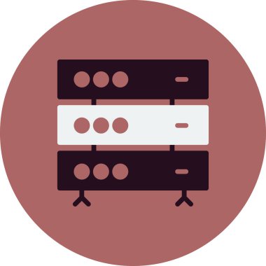 data sunucusu basit simge, vektör illüstrasyonu