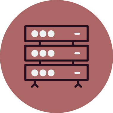 data sunucusu basit simge, vektör illüstrasyonu