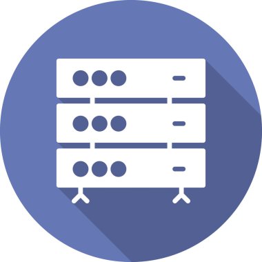 data sunucusu basit simge, vektör illüstrasyonu