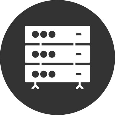data sunucusu basit simge, vektör illüstrasyonu