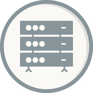 data sunucusu basit simge, vektör illüstrasyonu