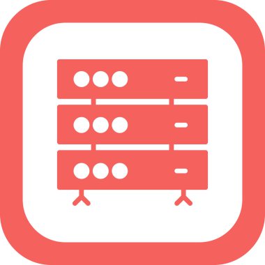 data sunucusu basit simge, vektör illüstrasyonu