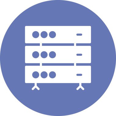 data sunucusu basit simge, vektör illüstrasyonu