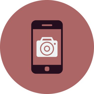 akıllı telefon simgesi, düz vektör illüstrasyon tasarımı