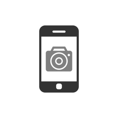 akıllı telefon simgesi, düz vektör illüstrasyon tasarımı