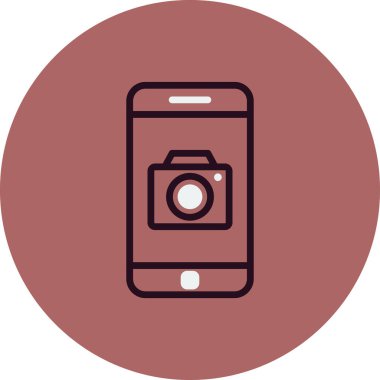 akıllı telefon simgesi, düz vektör illüstrasyon tasarımı