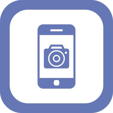 akıllı telefon simgesi, düz vektör illüstrasyon tasarımı