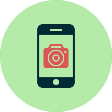 akıllı telefon simgesi, düz vektör illüstrasyon tasarımı