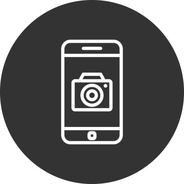 akıllı telefon simgesi, düz vektör illüstrasyon tasarımı