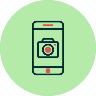 akıllı telefon simgesi, düz vektör illüstrasyon tasarımı