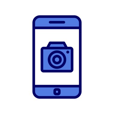 akıllı telefon simgesi, düz vektör illüstrasyon tasarımı