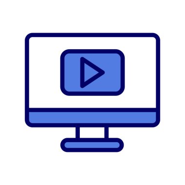 Video Oynatıcı basit simgesi, vektör illüstrasyonu