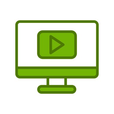 Video Oynatıcı basit simgesi, vektör illüstrasyonu