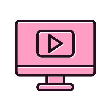 Video Oynatıcı basit simgesi, vektör illüstrasyonu