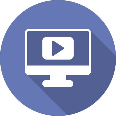 Video Oynatıcı basit simgesi, vektör illüstrasyonu