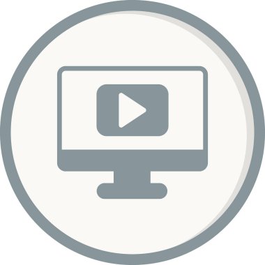 Video Oynatıcı basit simgesi, vektör illüstrasyonu