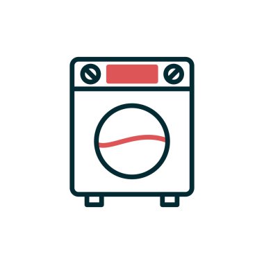 çamaşır makinesi simgesi vektör illüstrasyon tasarımı