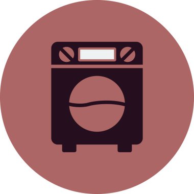 Çamaşır makinesi vektör simgesi.