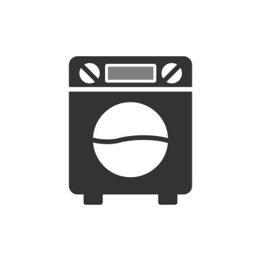 Çamaşır makinesi vektör simgesi.
