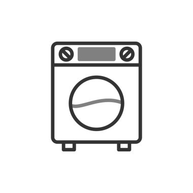 çamaşır makinesi simgesi vektör illüstrasyon tasarımı