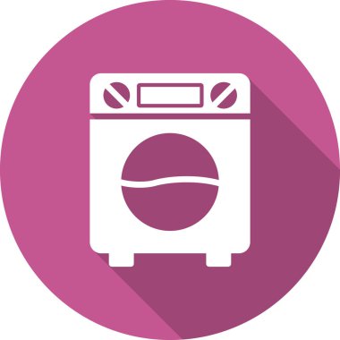 Çamaşır makinesi vektör simgesi.