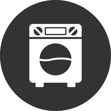 Çamaşır makinesi vektör simgesi.