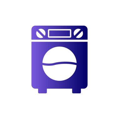 Çamaşır makinesi vektör simgesi.