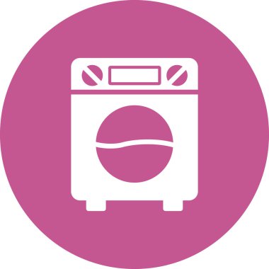 Çamaşır makinesi vektör simgesi.