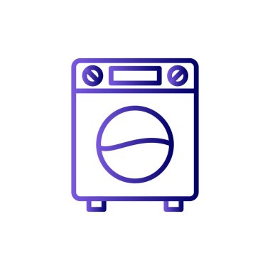 Çamaşır makinesi vektör simgesi.