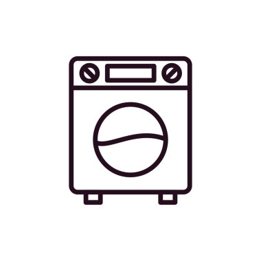 Çamaşır makinesi vektör simgesi.