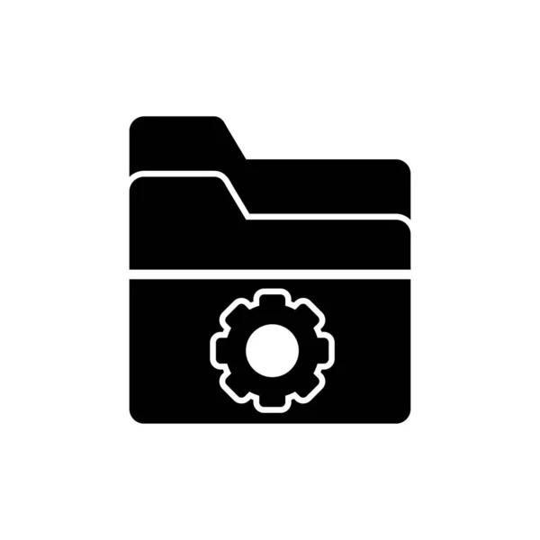 Computer Folder Simple Icon Vector Illustration — Archivo Imágenes Vectoriales