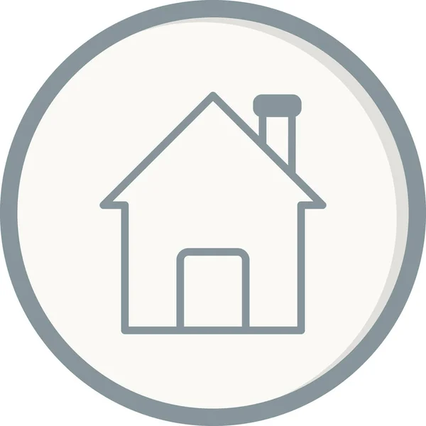 House Icon Outline Style Home Vector Symbol Illustration —  Vetores de Stock