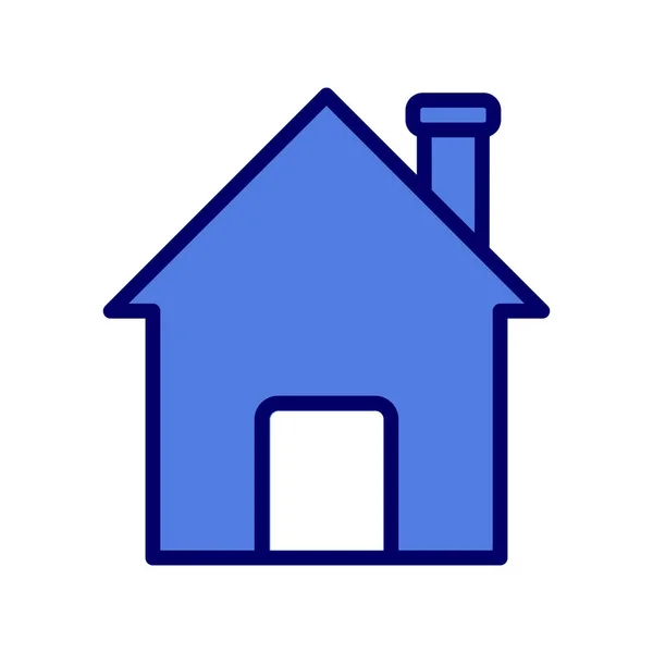 House Icon Outline Style Home Vector Symbol Illustration — Vetor de Stock