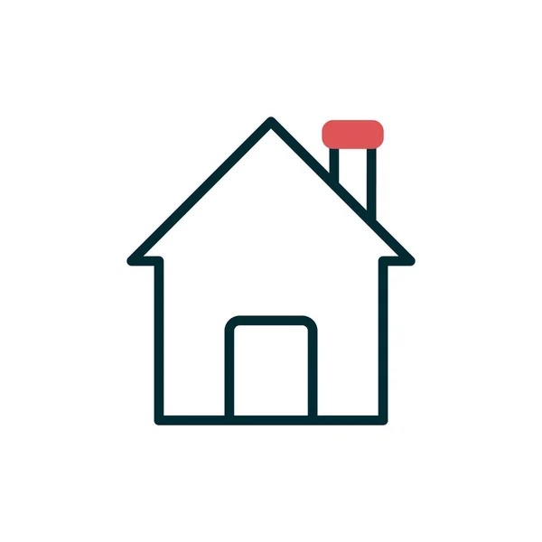 House Icon Outline Style Home Vector Symbol Illustration — стоковый вектор