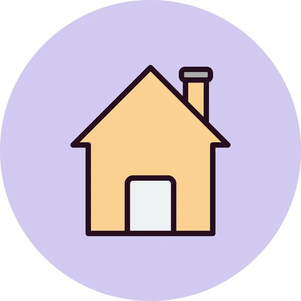 House Icon Outline Style Home Vector Symbol Illustration — ストックベクタ