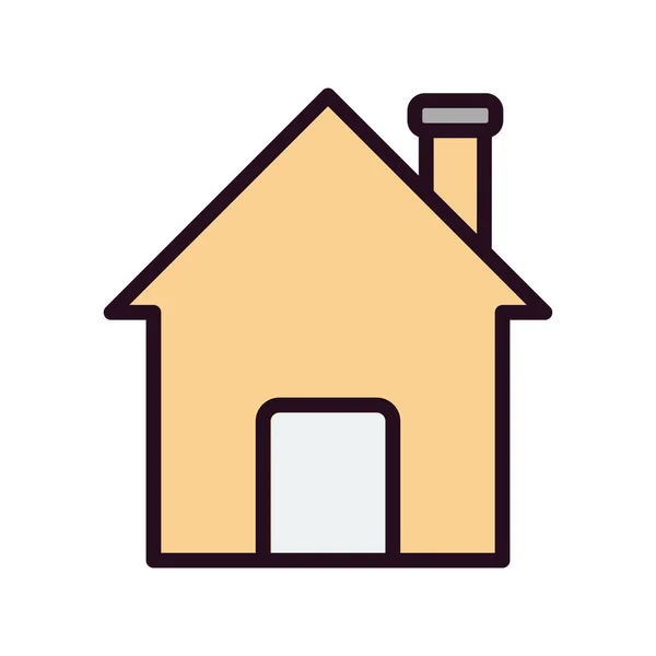 House Icon Outline Style Home Vector Symbol Illustration — Stock Vector