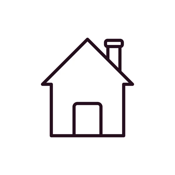 House Icon Outline Style Home Vector Symbol Illustration — 스톡 벡터