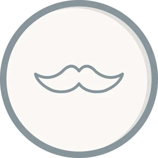 Bigode Ilustração Vetor Ícone Web — Vetor de Stock