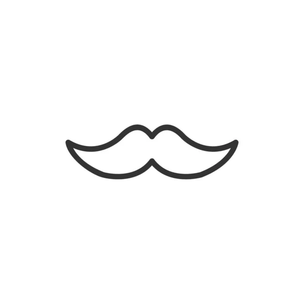 Moustache Web Icon Vector Illustration — Stock Vector