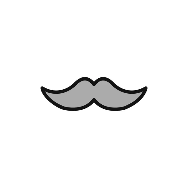 Moustache Web Icon Vector Illustration — Stock Vector