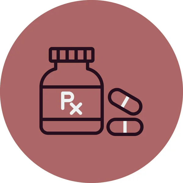 Pills Bottle Icon Vector Illustration — Stok Vektör