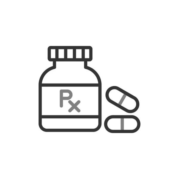 Pills Bottle Icon Vector Illustration — Wektor stockowy