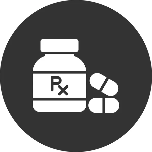 Pills Bottle Icon Vector Illustration — Wektor stockowy